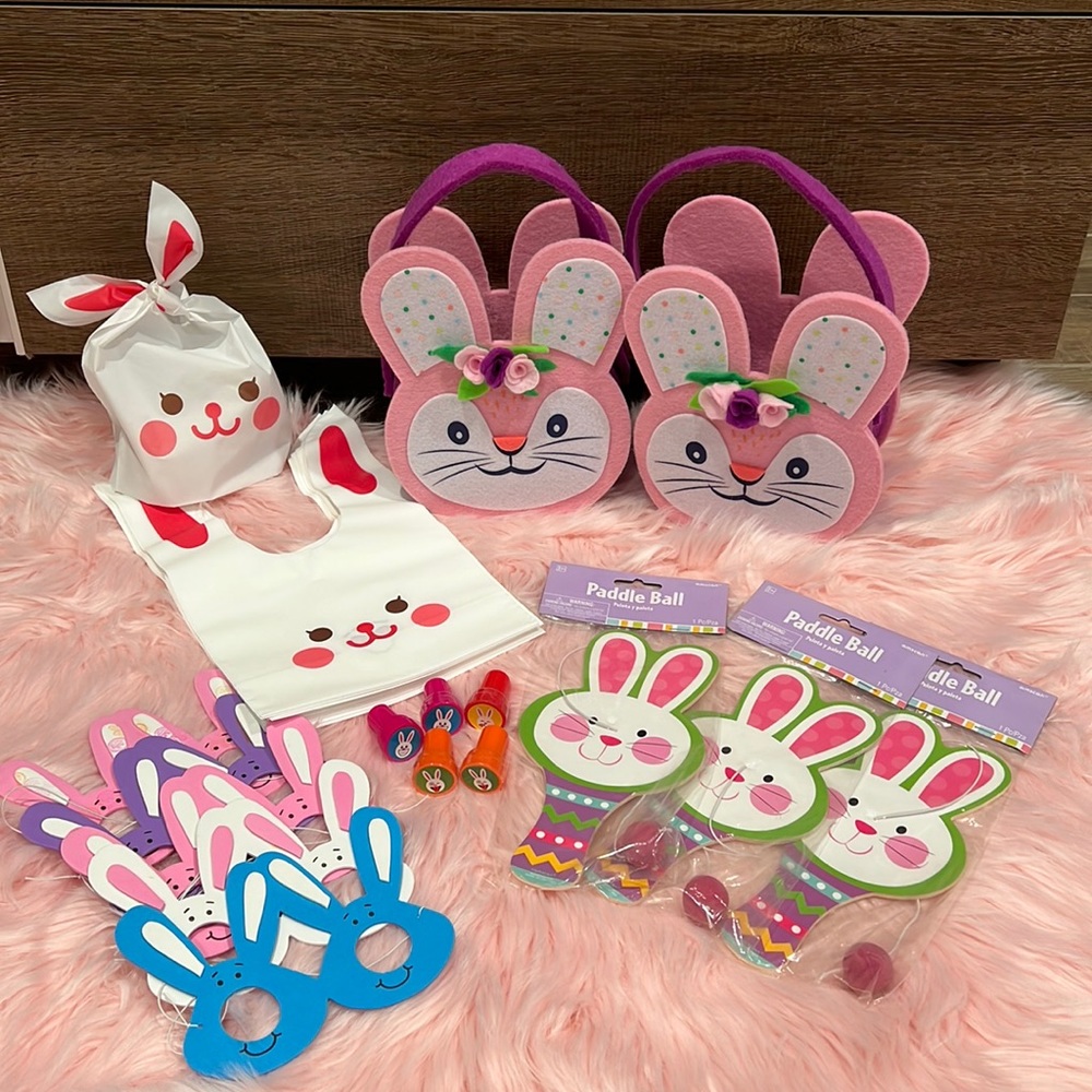 🟢 BUNDLE SALE 2 for $20 - BUNNY BUNDLE-2 Baskets, 17 Favor Bags and more